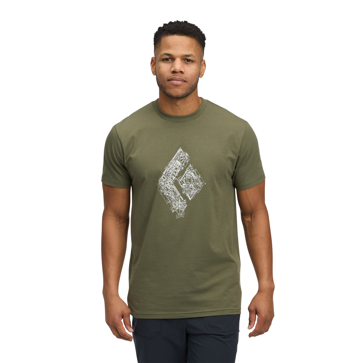 Men's Engineered Diamond Short Sleeve Tee | Black Diamond Signature
