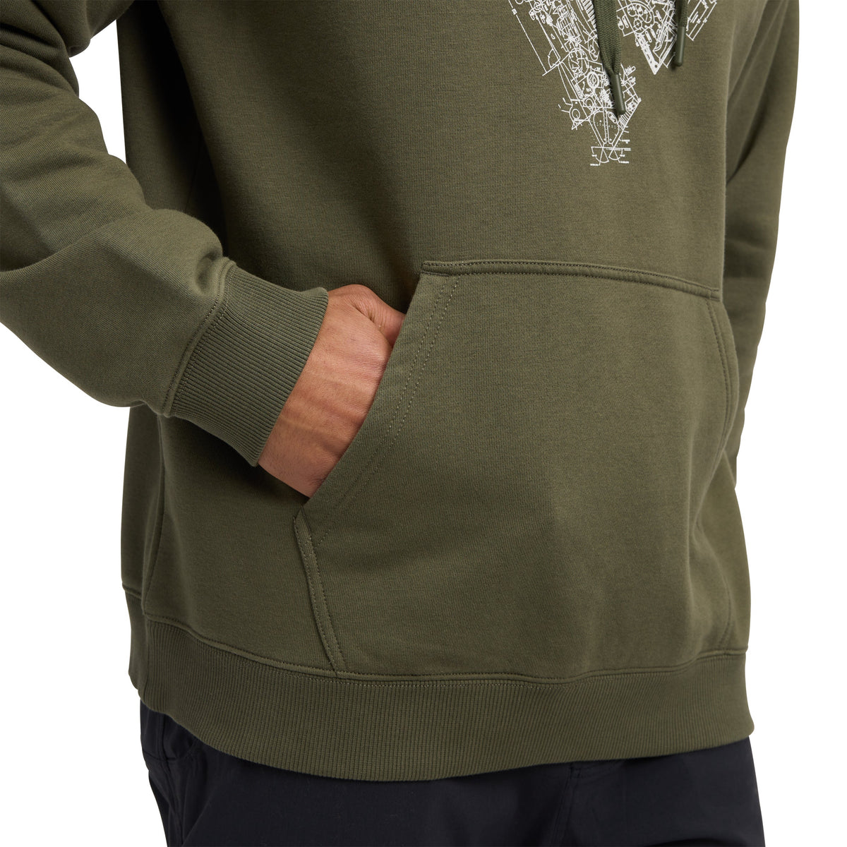 Men's Engineered Diamond Pullover Hoody | Black Diamond Recommended