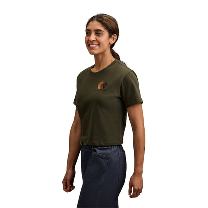 Women's Faded Crop Short Sleeve Tee | Black Diamond Trending